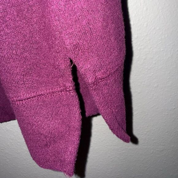 Lucky Brand Burgundy Crewneck Knit Long Sleeve Top Medium - Picture 3 of 7